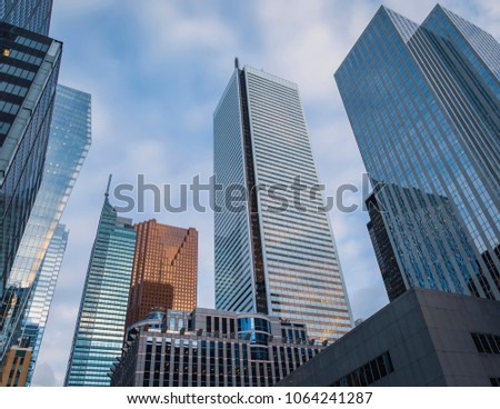 Skyscrapers in the Financial District of  Toronto