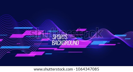 Modern colored poster for sports. Vector illustration Royalty-Free Stock Photo #1064347085