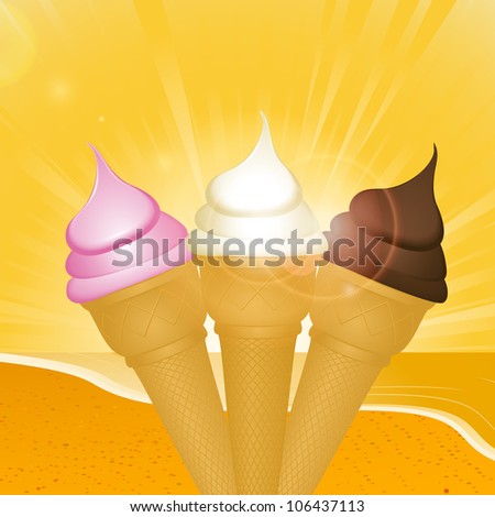 ice cream tropical background