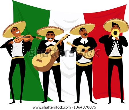 Mexican musicians. vector illustration