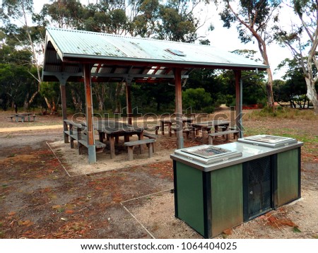 Countryside Picnic facilities, BBQ stove and shelter with benches and table