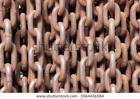 chains with rusted chain links