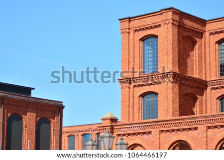 Revitalized red brick buildings