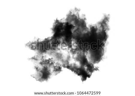Cloud Isolated on white background. Textured Smoke, Brush effect Clouds, Abstract black