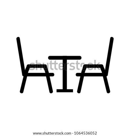 table chair vector icon