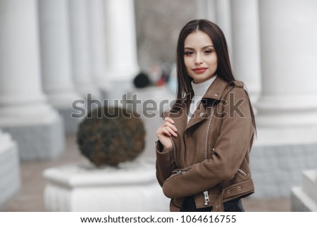 portrait of a fashion young woman, summer girl. spring lady