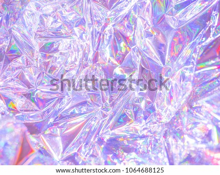 Modern beautiful holographic background in 80"s style. Trendy design of webpunk and vaporwave.  Royalty-Free Stock Photo #1064688125