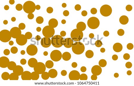 Many Stylish, Modern Classy and Good Looking Brown Bubbles of Different Size on White Background