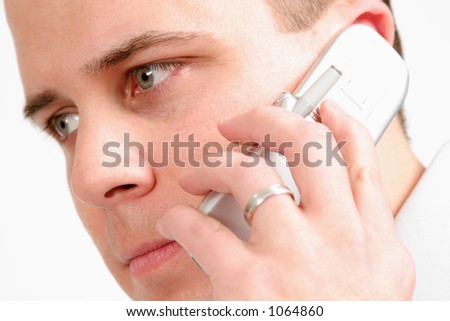 Business Man Talking On Cell Phone