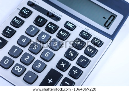 Close up of calculator