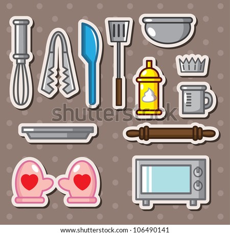 baking tools stickers