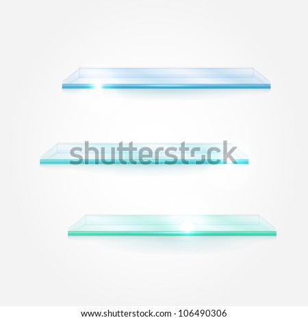 Vector glass shelves