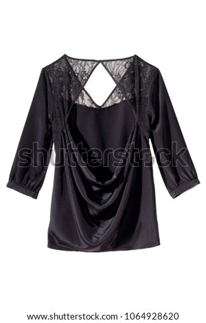 isolated silk and lace blouse 