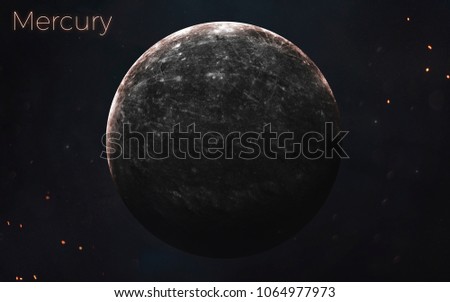 Mercury. Realistic planets of Solar system. Elements of this image furnished by NASA