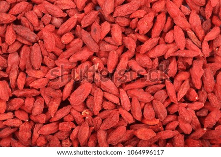 Dried goji berries as a background close up