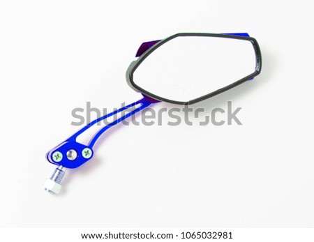 Motorcycle Mirror Colorful on white background