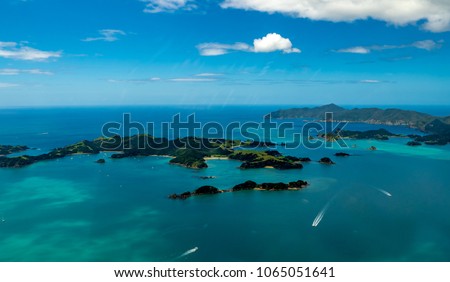 Scenic Bay of Islands, Paihia, New Zealand Royalty-Free Stock Photo #1065051641