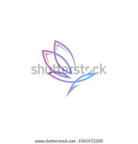 Butterfly logo template icon design. Vector illustration