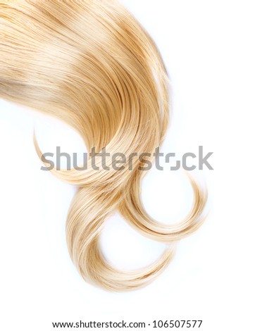 Blond Hair isolated on white
