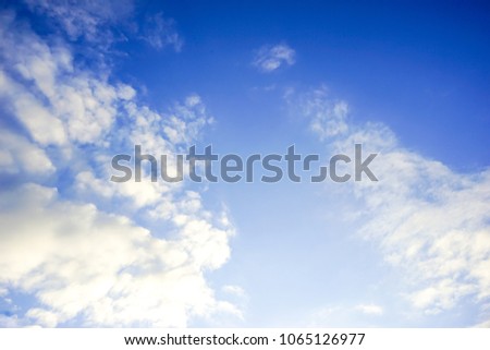 Beautiful Clouds on the blue sky background.