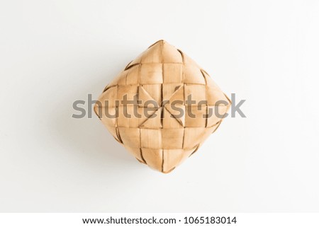 Wooden box is made of wood on a white background.