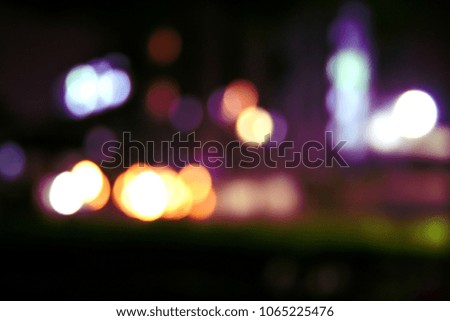 abstract blurred city lights with bokeh effect