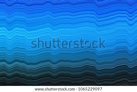 Light BLUE vector template with abstract lines. Shining illustration, which consist of blurred lines, circles. The template for cell phone backgrounds.