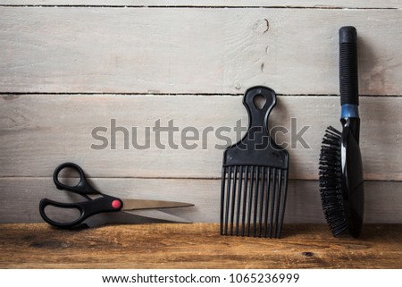 a combs and scissors