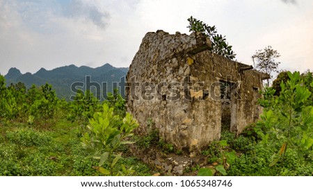 Abandoned House in the scenic mountains of ninh binh province north vietnam