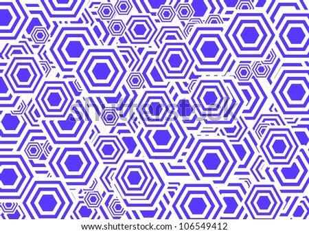 Purple hexagon background. Vector illustration