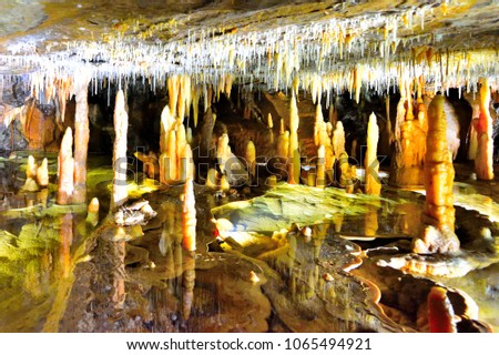 The Buchan Caves are a group of limestone caves that include the Royal Cave and the Fairy Cave, located south-west of Buchan, in the East Gippsland region of the Australian state of Victoria.