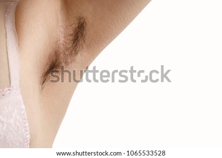 hairy armpit, isolated on white background, close-up, unshaven,  a lot of hair on armpit