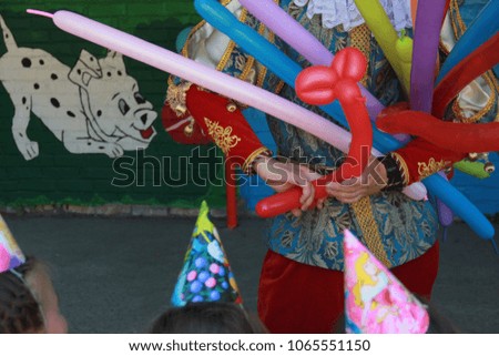hands with balloons