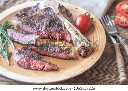 Beef steak with fresh rosemary