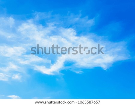 Clear sky with clouds , blue background
