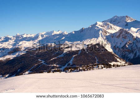 Mountain valley in the Alps in France