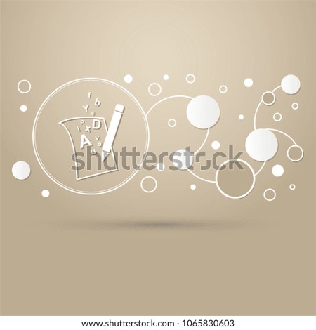 letter page text icon on a brown background with elegant style and modern design infographic. illustration