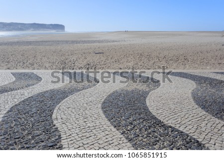 Beach of the Foz do Arelho in Caldas da Rainha, Portugal Royalty-Free Stock Photo #1065851915