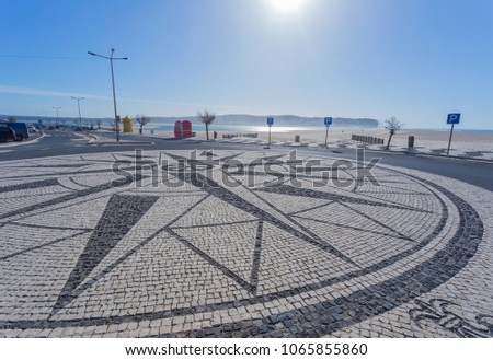 Beach of the Foz do Arelho in Caldas da Rainha, Portugal Royalty-Free Stock Photo #1065855860