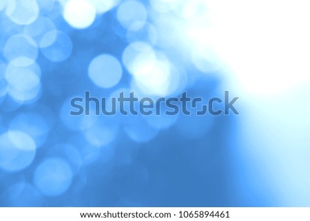 Blue Festive background, Christmas and New Year feast, bokeh background with copy space, Defocused circles bokeh or particles, Template for design