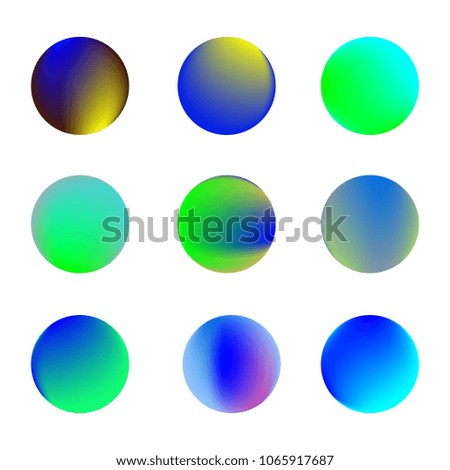 Circle gradient set with modern abstract backgrounds. Colorful fluid covers for calendar, brochure, invitation, cards. Trendy soft color. Template with round gradient set for screens and mobile app.