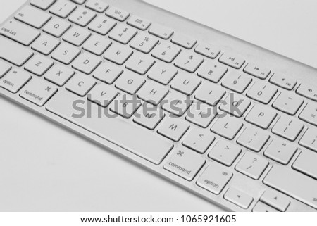 Close view of a silver keyboard
