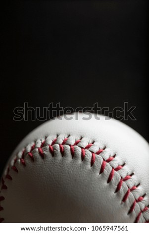 Baseball closeup with copy area