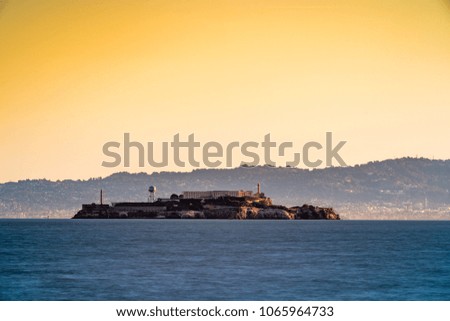 Alcatraz Island, an historic prison in San Francisco Bay Area