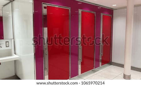 Colorful toilet interior