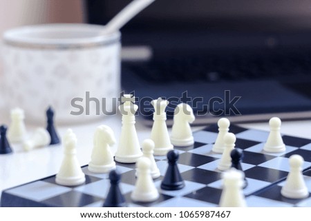 Chess on the board.