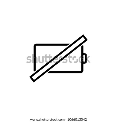 end of charge sign icon. Element of simple icon for websites, web design, mobile app, info graphics. Thick line icon for website design and development, app development on white background