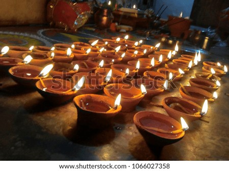 This picture was captured while celebrating Hindu festival Diwali. 