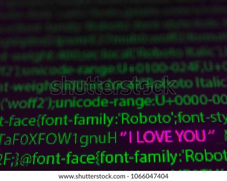 i love you , love code
