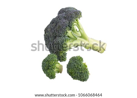 Healthy green organic raw broccoli florets ready for cooking. Broccoli is the best Concept of health care and healthy diet. 